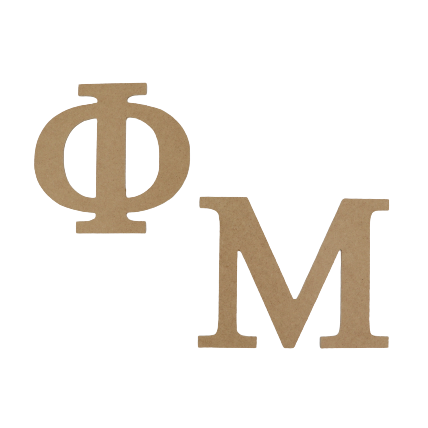 Wooden Greek Letter Nu - Fraternity/Sorority - Premium MDF Wood Letters (6  inch, Nu) 