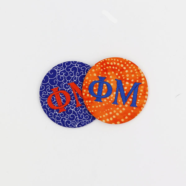 Phi Mu Game Day Embroidered Button