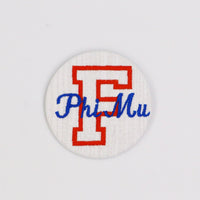 Phi Mu Florida "F" Game Day Embroidered Button