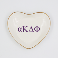 Alpha Kappa Delta Phi Heart Ring Dish