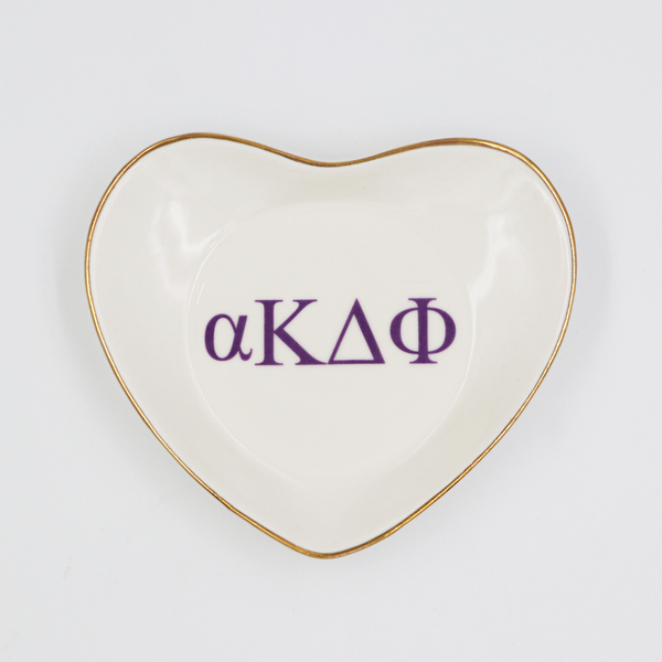 Alpha Kappa Delta Phi Heart Ring Dish