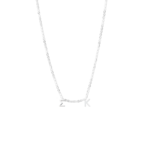 Sigma Kappa Silver Greek Letters Necklace