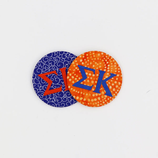 Sigma Kappa Game Day Embroidered Button