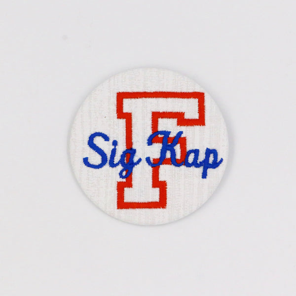 Sigma Kappa Florida "F" Game Day Embroidered Button