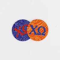 Chi Omega Game Day Embroidered Button