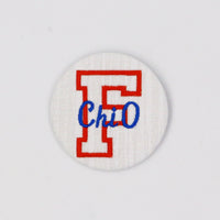 Chi Omega Florida "F" Game Day Embroidered Button