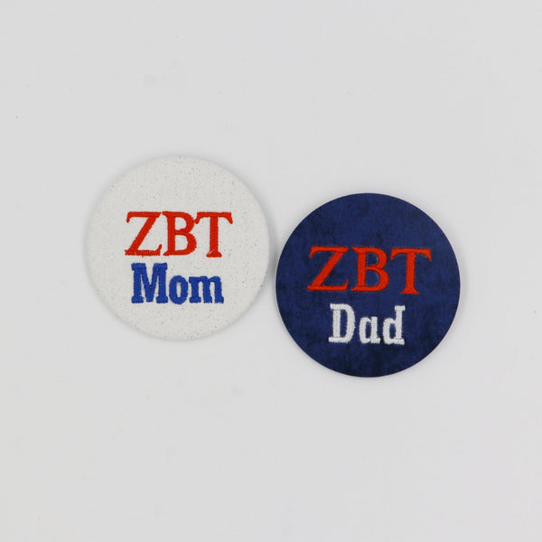 Zeta Beta Tau Mom/Dad Embroidered Button