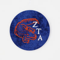 Zeta Tau Alpha Gator Mascot Game Day Embroidered Button