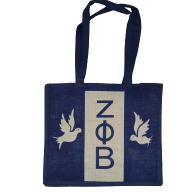 Zeta Phi Beta Large Jute Bag