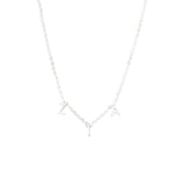 Zeta Tau Alpha Silver Greek Letters Necklace