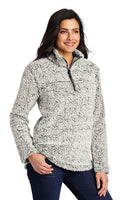 Ladies 1/4 Zip Sherpa Jacket Plain or With Embrodiery