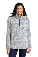 Ladies 1/4 Zip Sherpa Jacket Plain or With Embrodiery