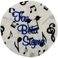Tau Beta Sigma Full Name Embroidered Button