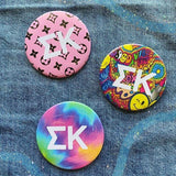 Sigma Kappa Printed Button Collection