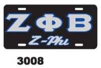 Zeta Phi Beta Z-Phi License Plate