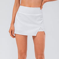 Game Day Ribbed Pant Skirt In White