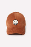 Smiley Face Chenille Corduroy Hat