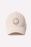 Smiley Face Chenille Corduroy Hat