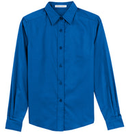Sigma Gamma Rho Blue Ladies Long Sleeve Easy Care Shirt
