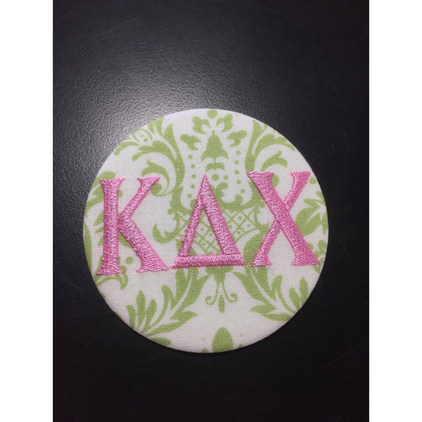 Kappa Delta Chi Green Paisley Embroidered Button - Discontinued