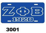 Zeta Phi Beta 1920 License Plate