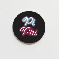Pi Beta Phi Neon Greek Button - 2.25 inch