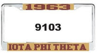 Iota Phi Theta - Greek Letter/1963 License Frame