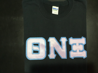 Theta Nu Xi Black Greek Tee