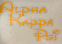Alpha Kappa Psi Vinyl Decal