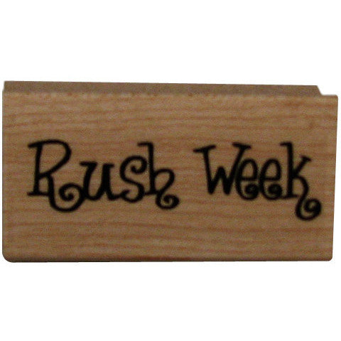 Rush Week Rubber Stamp