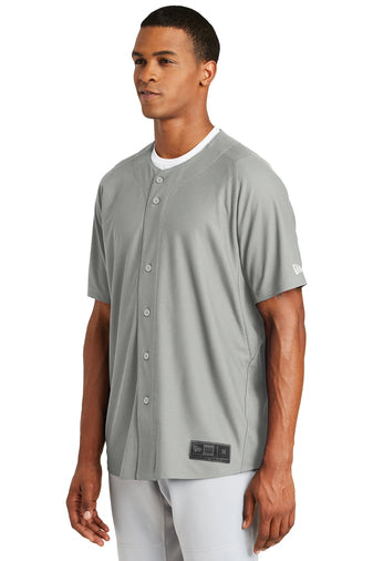 Unisex Full Button Plain Grey Silver Custom Baseball Jerseys