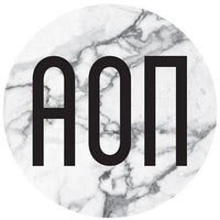 Alpha Omicron Pi Marble Bumper Sticker