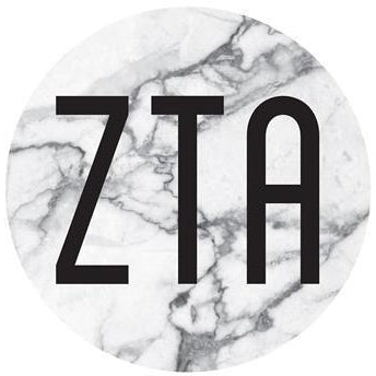 Zeta Tau Alpha Marble Bumper Sticker
