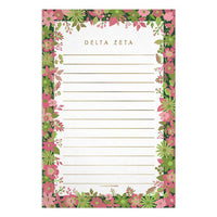 Delta Zeta Floral Notepad