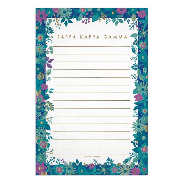 Kappa Kappa Gamma Floral Notepad