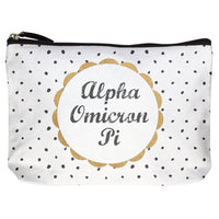 Alpha Omicron Pi Cotton Makeup Bag