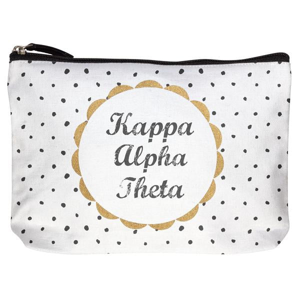 Kappa Alpha Theta Cotton Makeup Bag