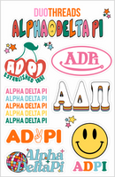 Alpha Delta Pi Rainbow Sticker Sheet