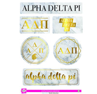 Alpha Delta Pi Marble Sticker Sheet