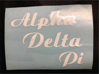 Alpha Delta Pi Vinyl Decal
