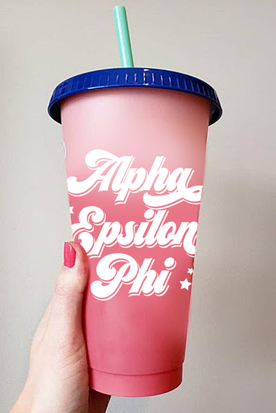 Alpha Epsilon Phi Color Changing Cups