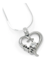 Alpha Epsilon Phi Sterling Silver Heart Lavaliere