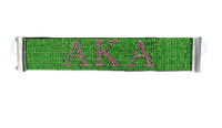 Alpha Kappa Alpha Austrian Crystal Bracelet With Magnet Closure