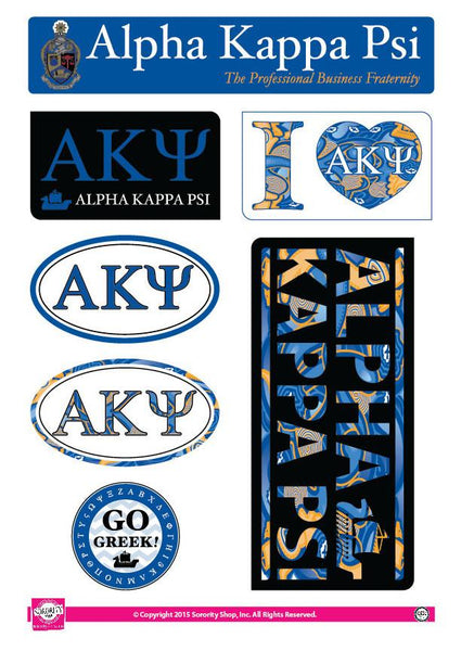 Alpha Kappa Psi  Lifestyle Sticker Sheet