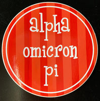Alpha Omicron Pi Vinyl Decal