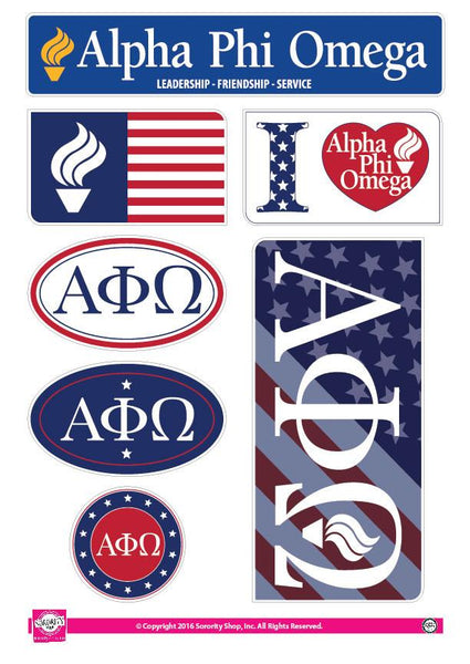 Alpha Phi Omega  American Sticker Sheet