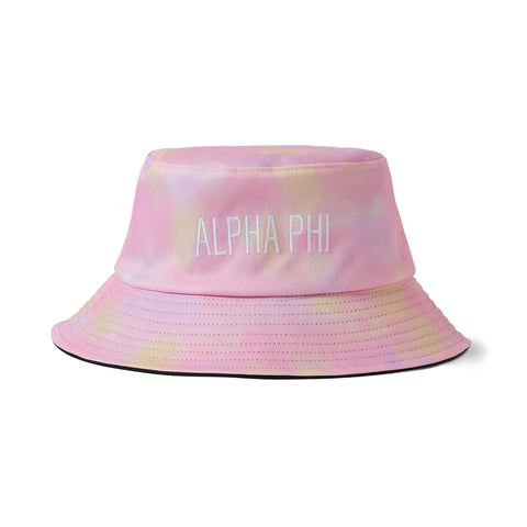 Alpha Phi Tie Dye Pastel Bucket Hat