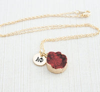 Alpha Phi Druzy Necklace