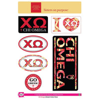 Chi Omega Lifestyle Sticker Sheet