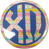 Chi Omega Tribal Printed Button